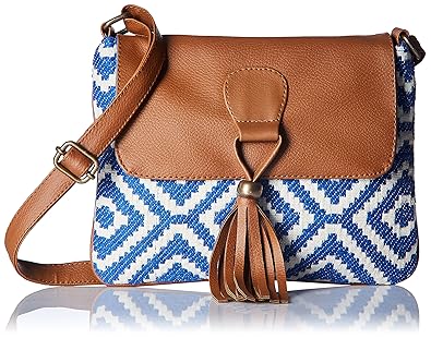 Kanvas Katha Womens Sling Bag (Blue) (KKSNJQ011)