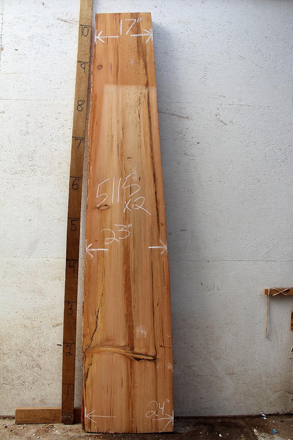 Live Edge Mantel Natural Douglas Fir Raw Wood Slab Unfinished