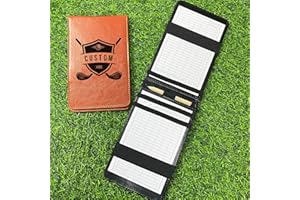 Lsayzz Personalized Golf Scorecard Holder – Custom Golf Score Card Cover with Pen Loop, Durable Lightweight Golf Accessory, P