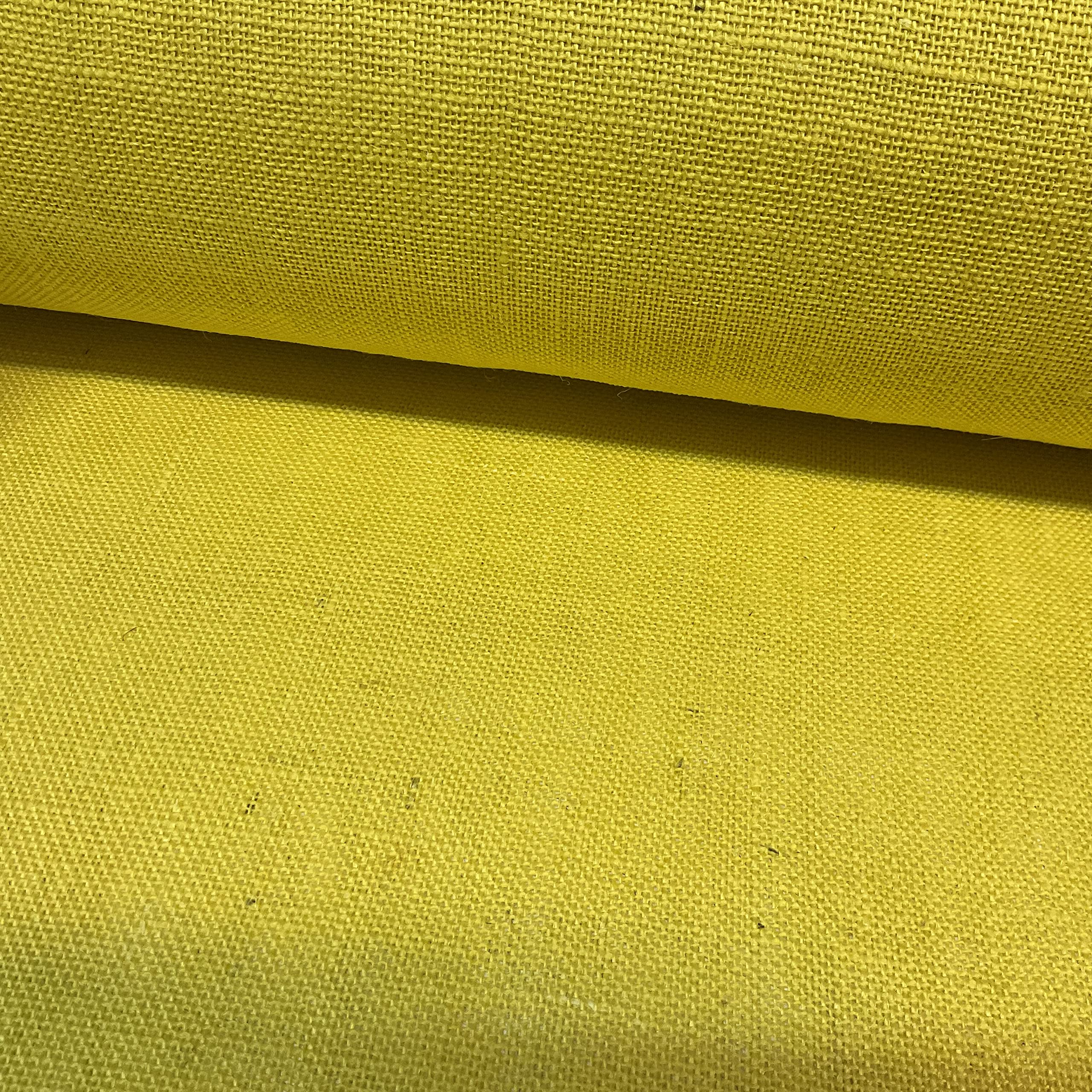 Yellow 1 Meter Pack 100% Coloured Jute Hessian Craft Ideal for Upholstery Fabric 39 inches Wide