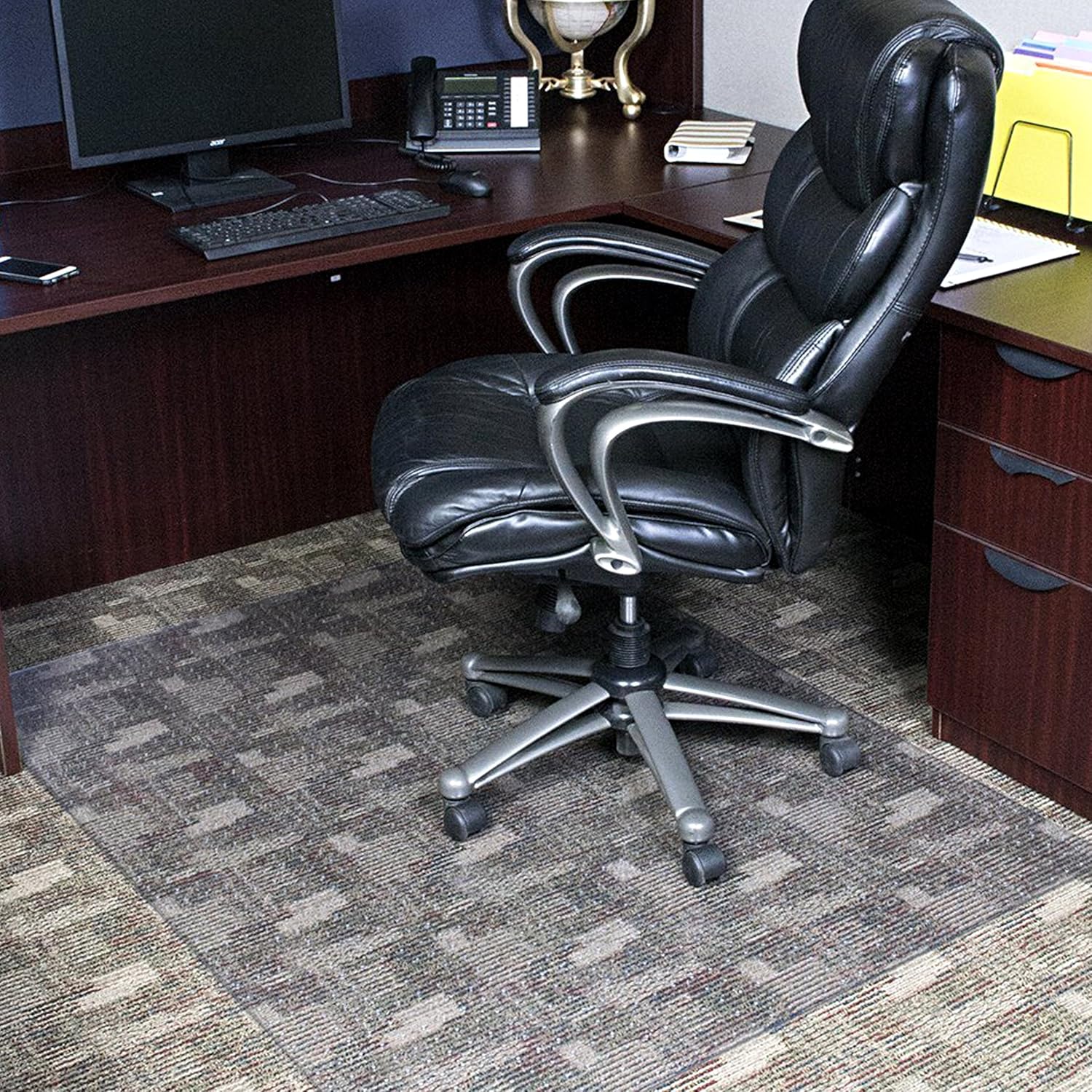 Dimex 46"x 60" Clear Rectangle Office Chair Mat For Low And Medium Pile Carpet, Made In The USA, BPA And Phthalate Free, C532001J : Office Products