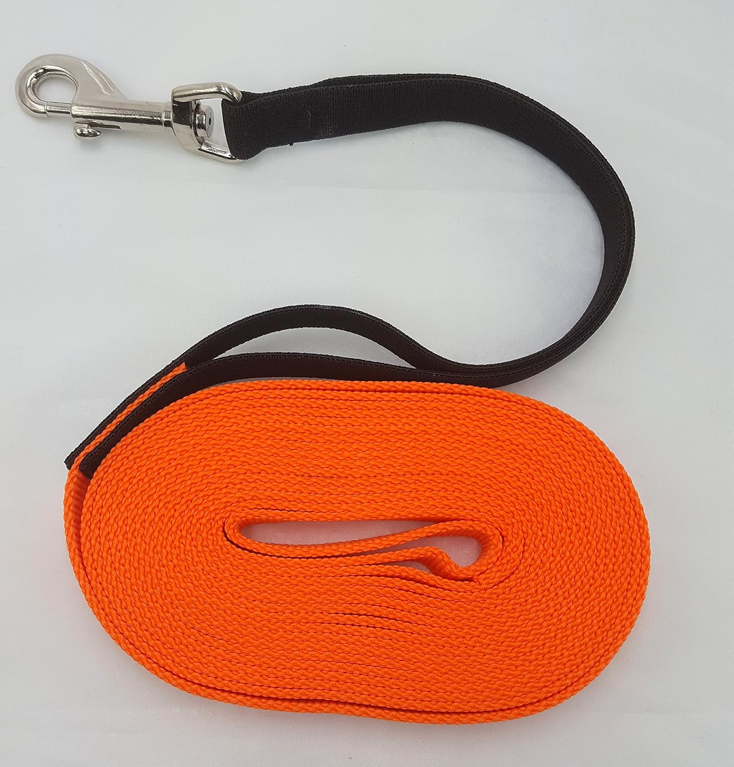 elropet Flex Fährtenleine Schleppleine mit Ruckdämpfer orange 15m20mm