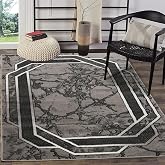 GLORY RUGS Area Rug Modern 8x10 Grey Black White Soft Contemporary Floor Gray Carpet with Premium Fluffy Texture for Indoor Living Dining Room and Bedroom Area