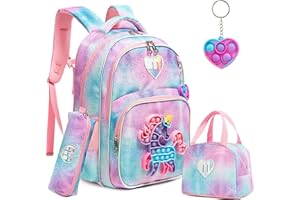 Meetbelify Backpack for Girls Elementary Preschool Kids Lunch Box for School