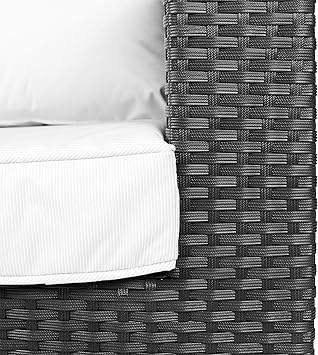 Amazon De Vanage Hamburg Gartenmobel Set Xxxl Mit Kissenbezugen Zum Wechseln In Weiss Und Anthrazit Schwarz