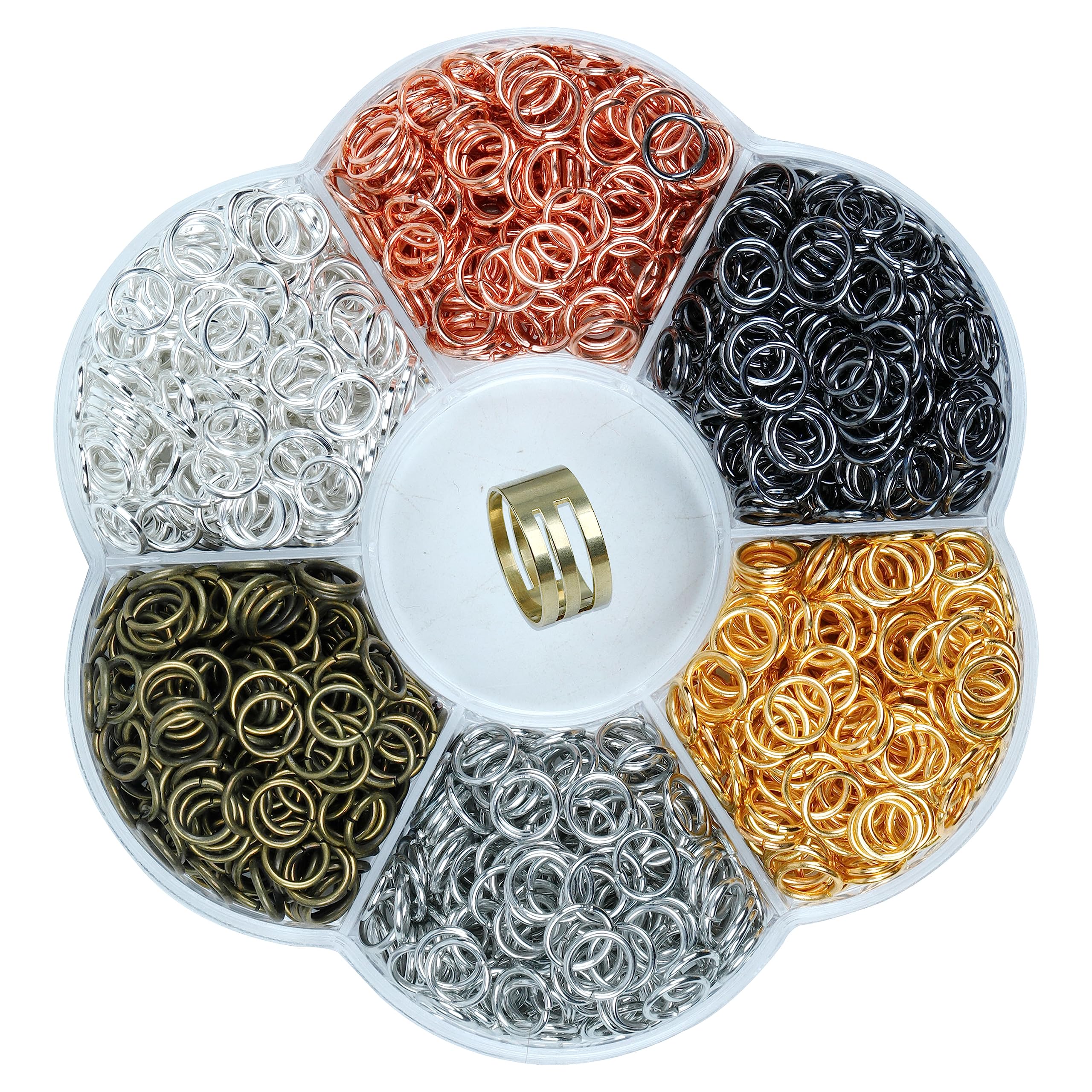YAKA 12000Pcs 3mm1Box 6 Colors Open Jump Ring,Ring