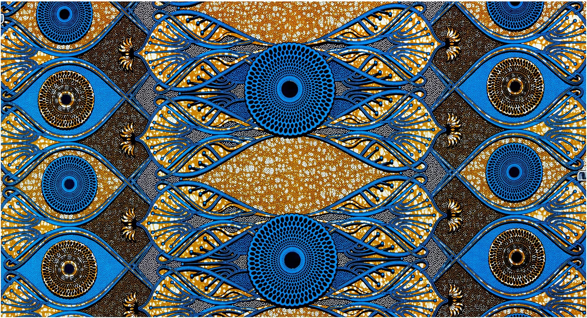 Sonna USA Supreme African Wax Print 6 Yard Blue