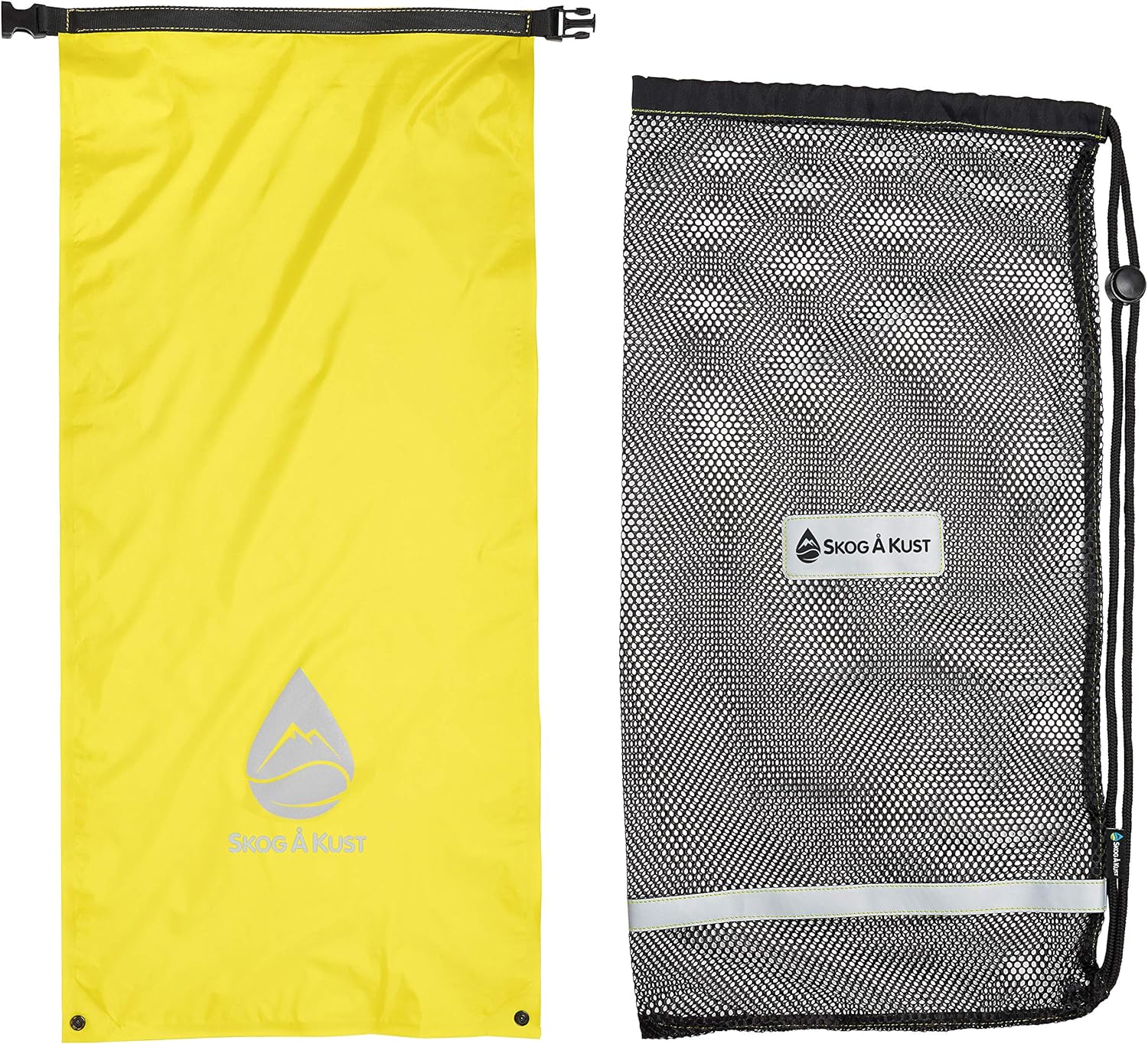 Skog Å Kust SnorkelSåk 2-in-1 Mesh Snorkel Bag with Removable Interior Waterproof Dry Bag | Yellow : Sports & Outdoors