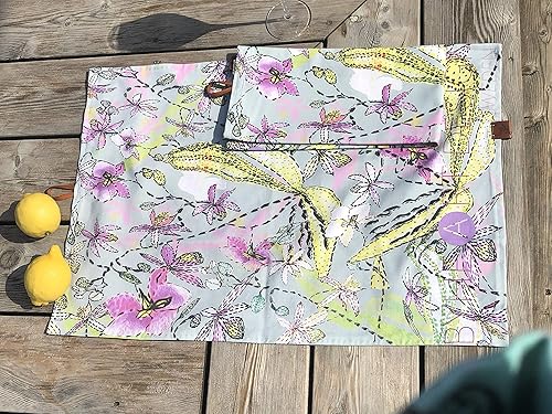 Amazon Com Organic Kitchen Towel Grey Garden Byheart Design