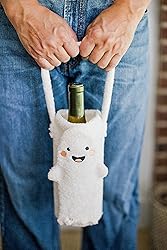 Pearhead Sherpa Wine Bottle Gift Bag, Ghost Wine