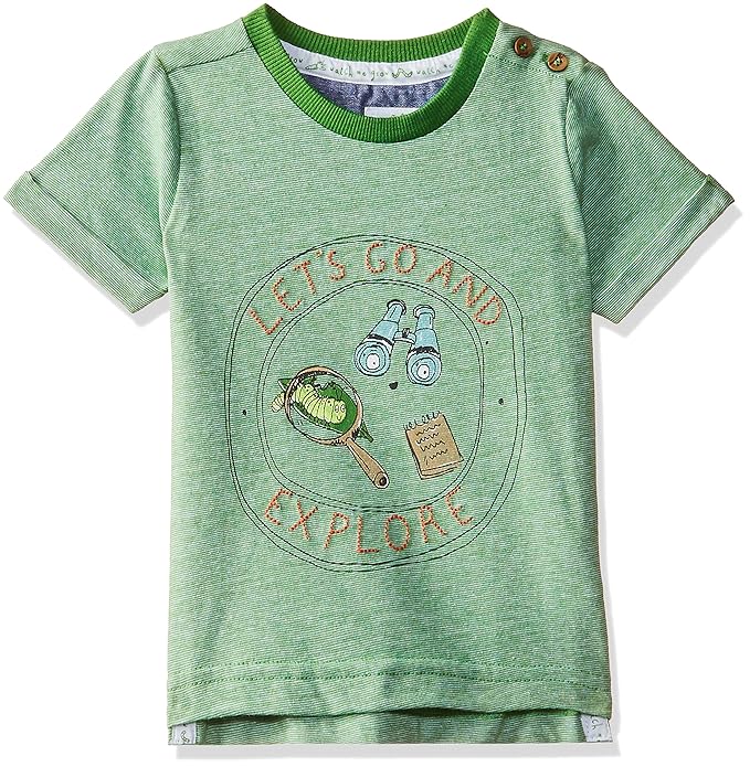 Baby Boys Striped Regular Fit T-Shirt