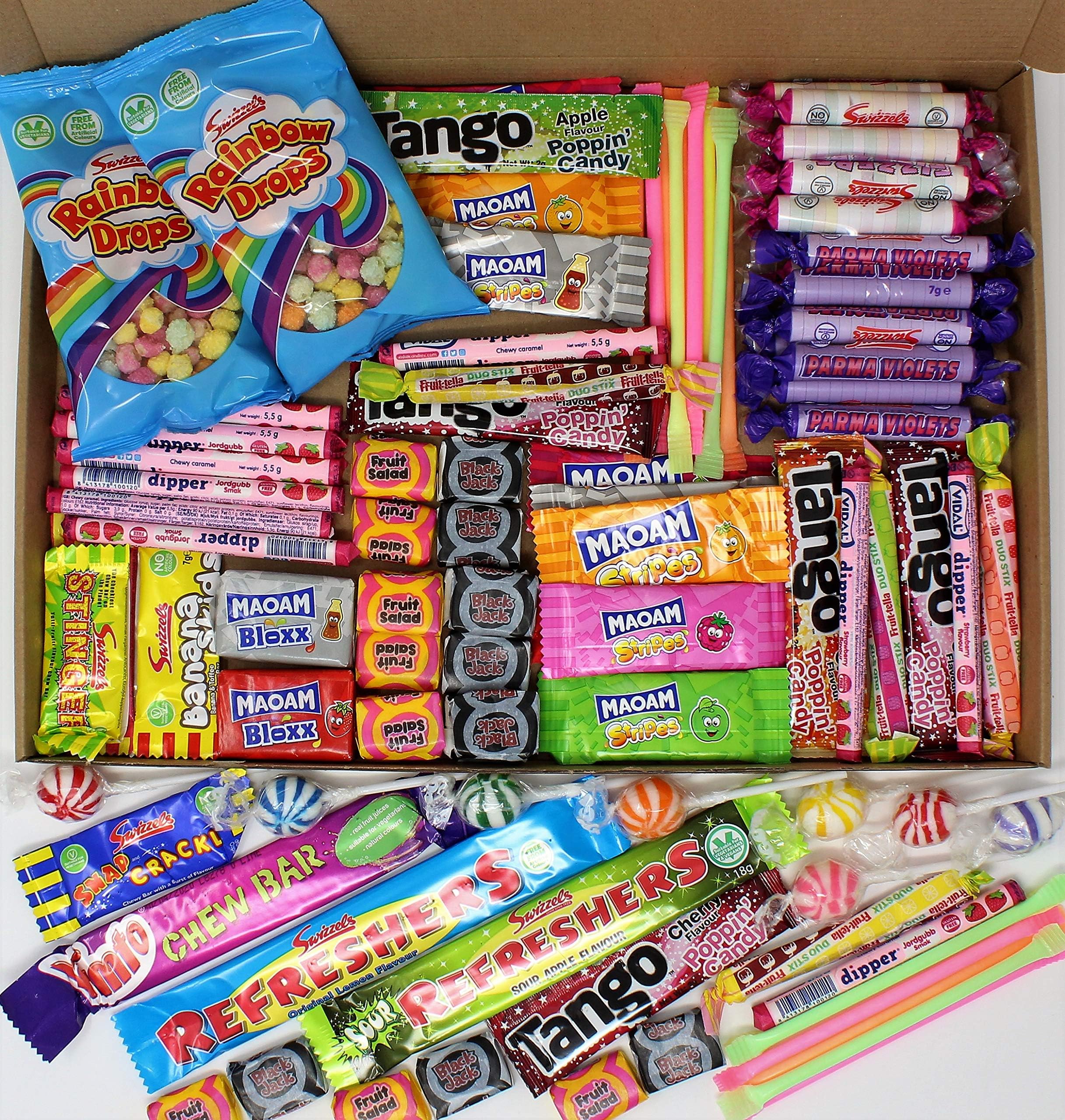 Box of 100 Mixed Childrens Sweets. Ideal Sweet Box for Birthday Parties, prizes, Party Bags, Pinata fillers (or just sit and eat Them Yourself)! Exclusive to Rixon and Bryce