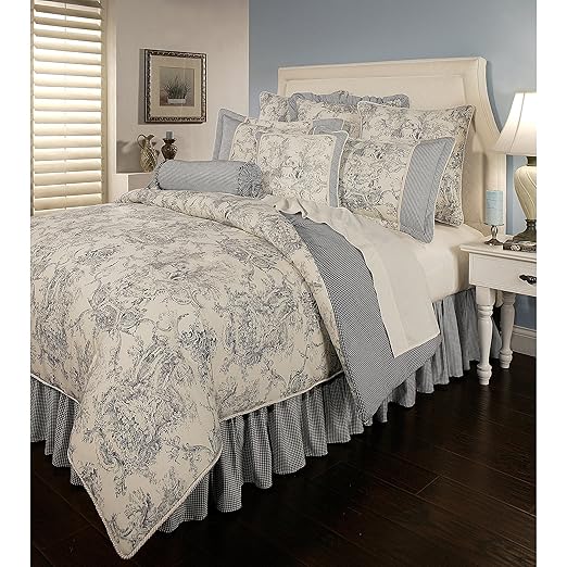 6 Piece King, Cottage Shabby Chic Classic Toile Pattern