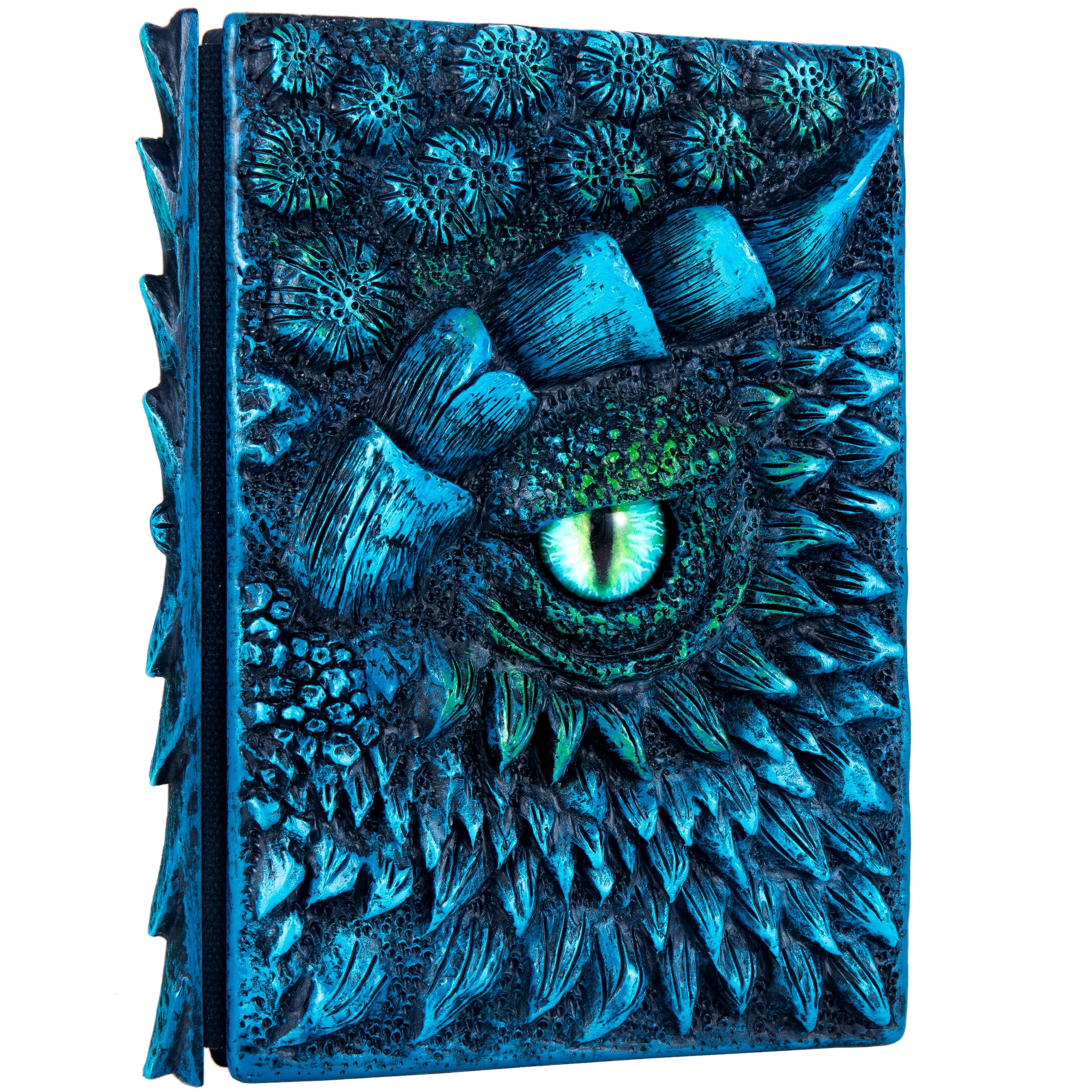 Photo 1 of 3D Dragon Eye Embossed Journal,Resin Engraving Notebook,Dnd notebook for Dragon Lovers ?Blank Paper,Hardcover Travel Notepad for Writing,Sketchbook,Collection,Gift,Decoration A4 and A5 Size (A5-Blue)