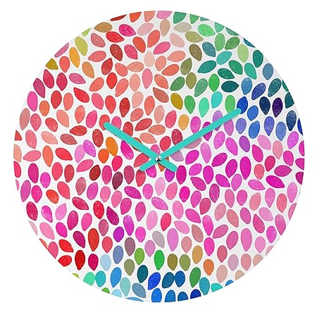 Deny Designs Garima Dhawan, Rain 5, Round Clock, Round, 12