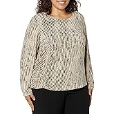 Calvin Klein Womens Printed Long Sleeve Knit