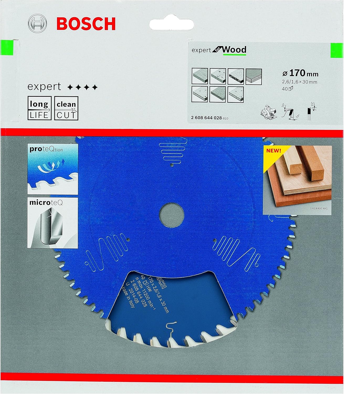 Bosch 2608644028 Circular Saw Blade, "Top Precision" Exwoh 170x30mm 40, 0 V, Blue, diameter 170 mm - Image 3