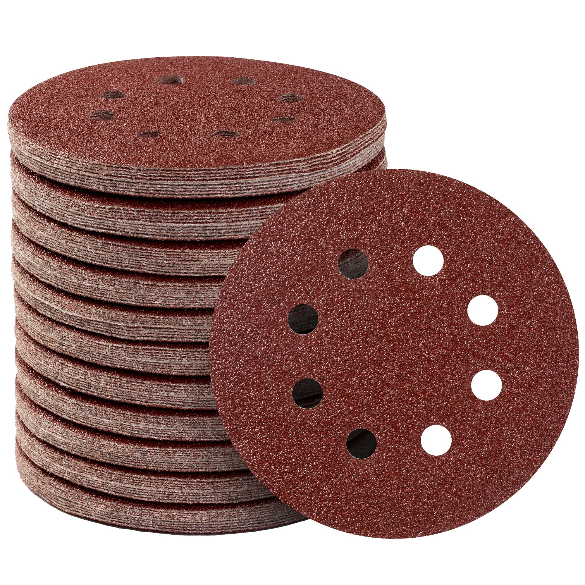 SATC 125mm Sanding Discs 120Pcs Orbital Sander Discs Hook and Loop Sanding Pads for Random Orbital Sander, 40 60 80 100 150 180 240 320 400 600 Grits Sanding Discs