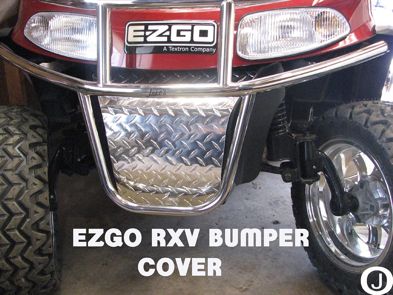 Amazon Com Ezgo Rxv Golf Cart Diamond Plate Front Bumper Cover Sports Outdoors