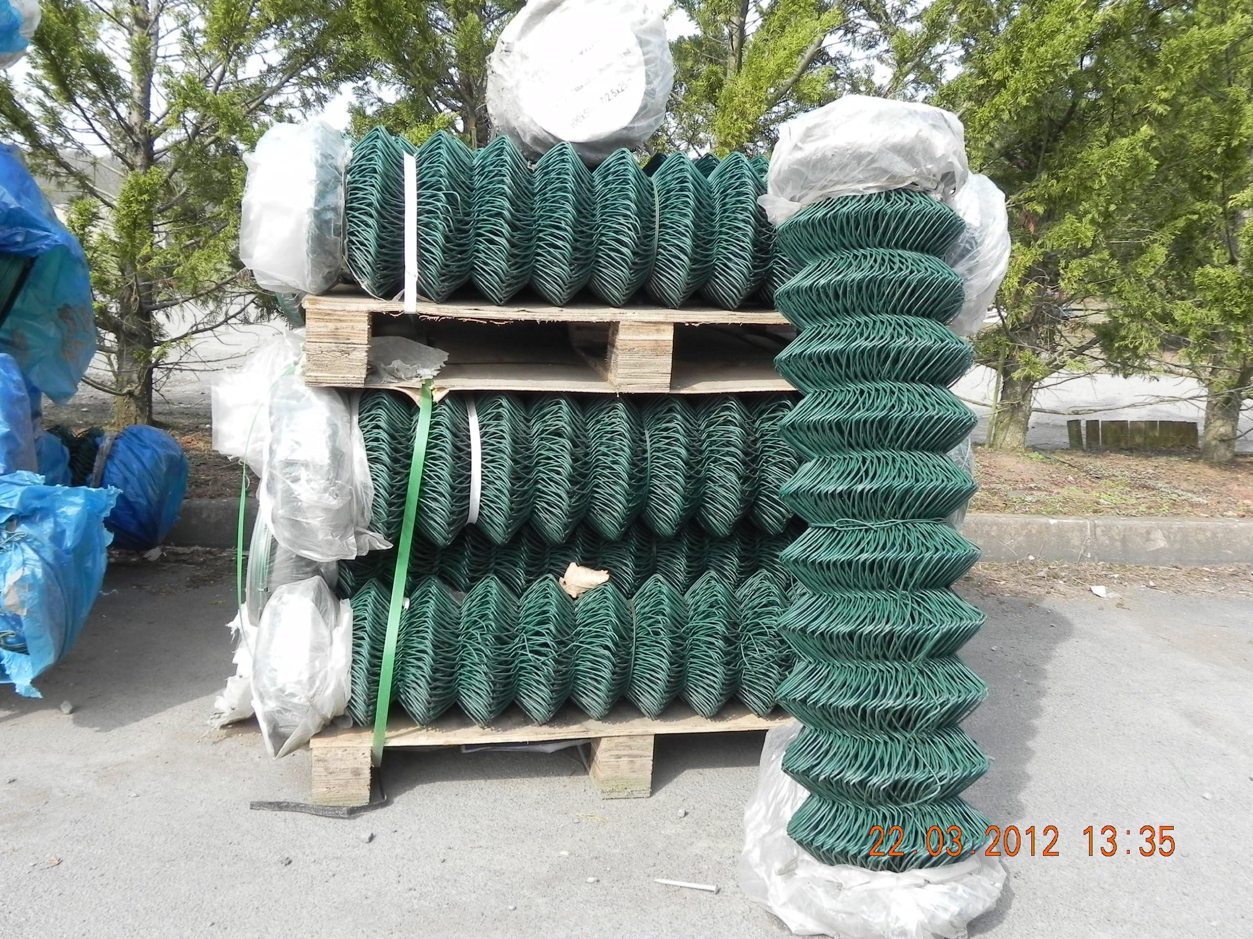6ft (1800) 25mtr - PVC Coated Chainlink Fencing c/w Line Wires