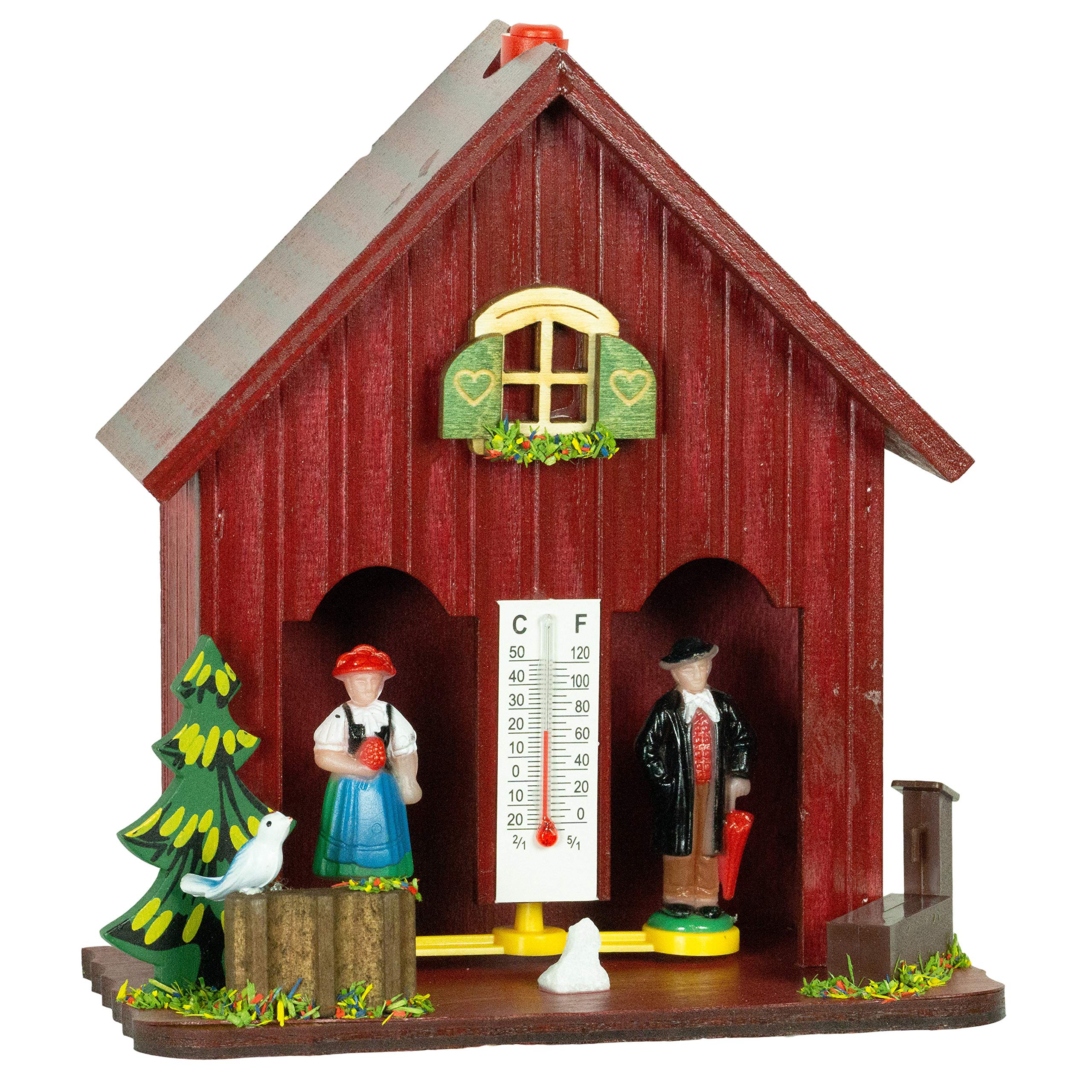 Trenkle German Black Forest weather house red TU 893 rot