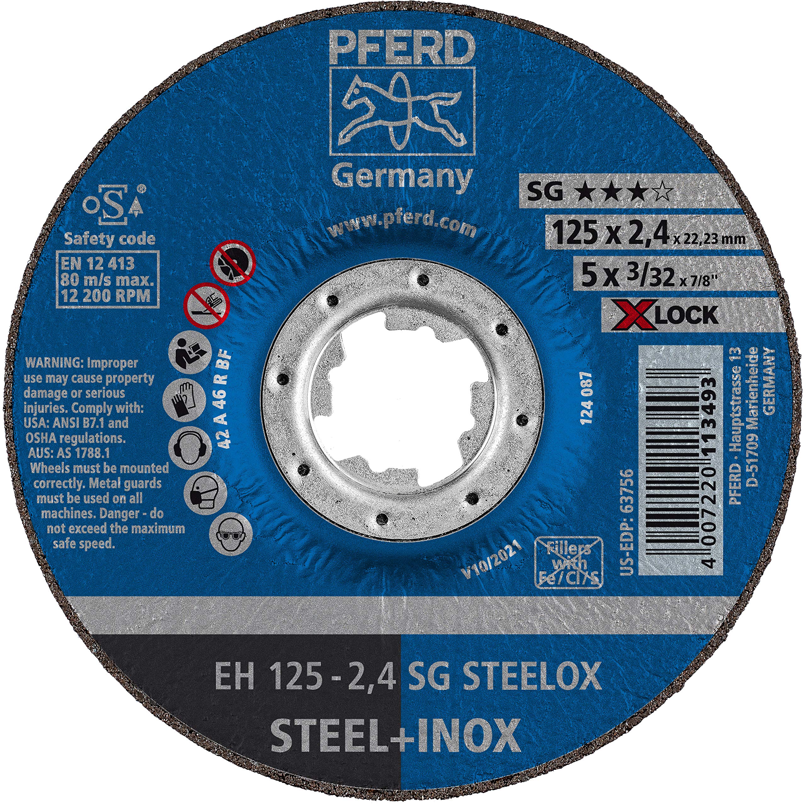Pferd 61340125 X-Lock Performance Line SG Steelox Cutting Disc