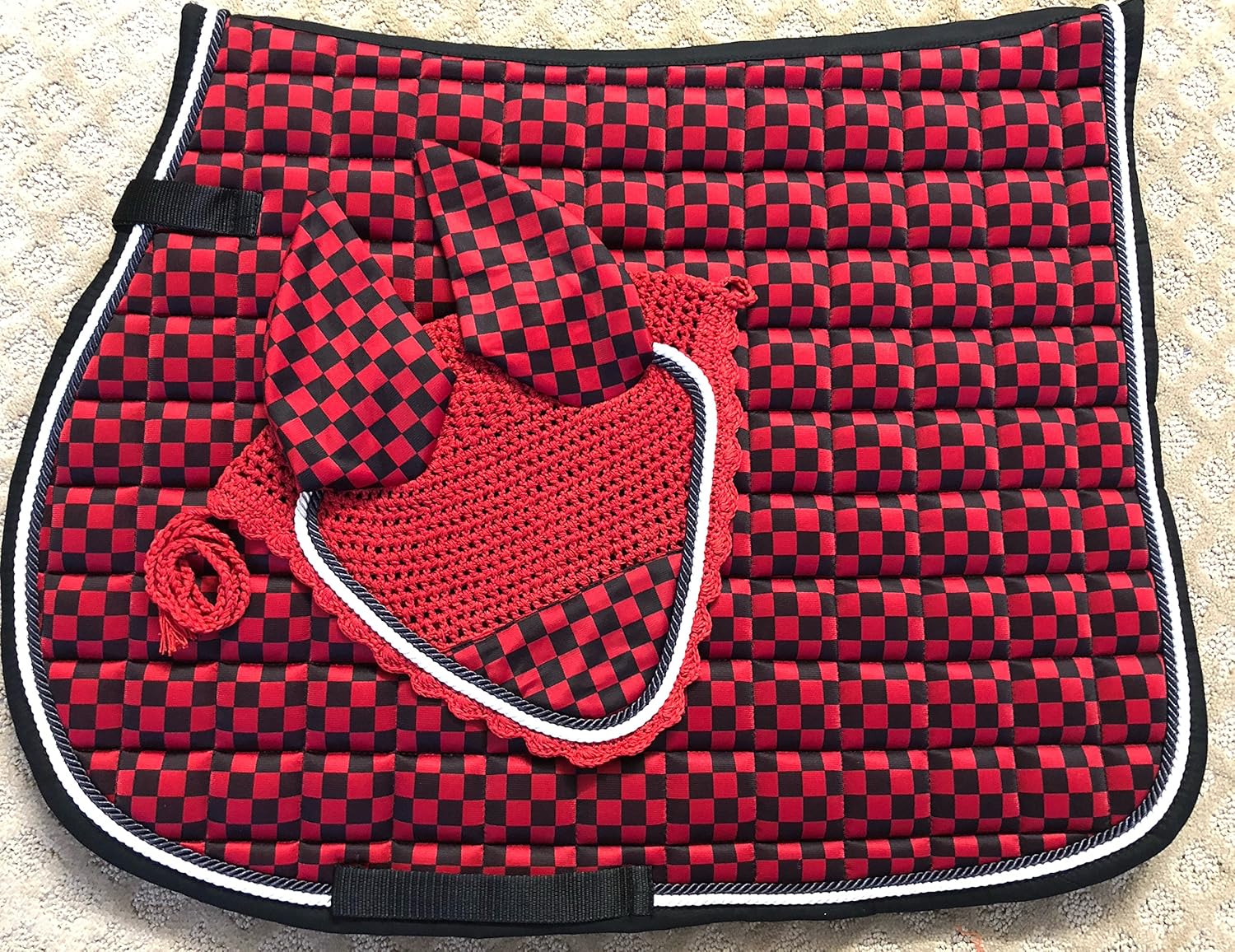 Lift Sports New Horse English Saddle Pad Set Matching Fly