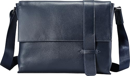 Amazon 厳選a級牛革 ナッパレザー ショルダーバッグ メンズ 斜め掛け メッセンジャーバッグ 自転車 通勤 対応 13pc ネイビー Tiding ショルダーバッグ