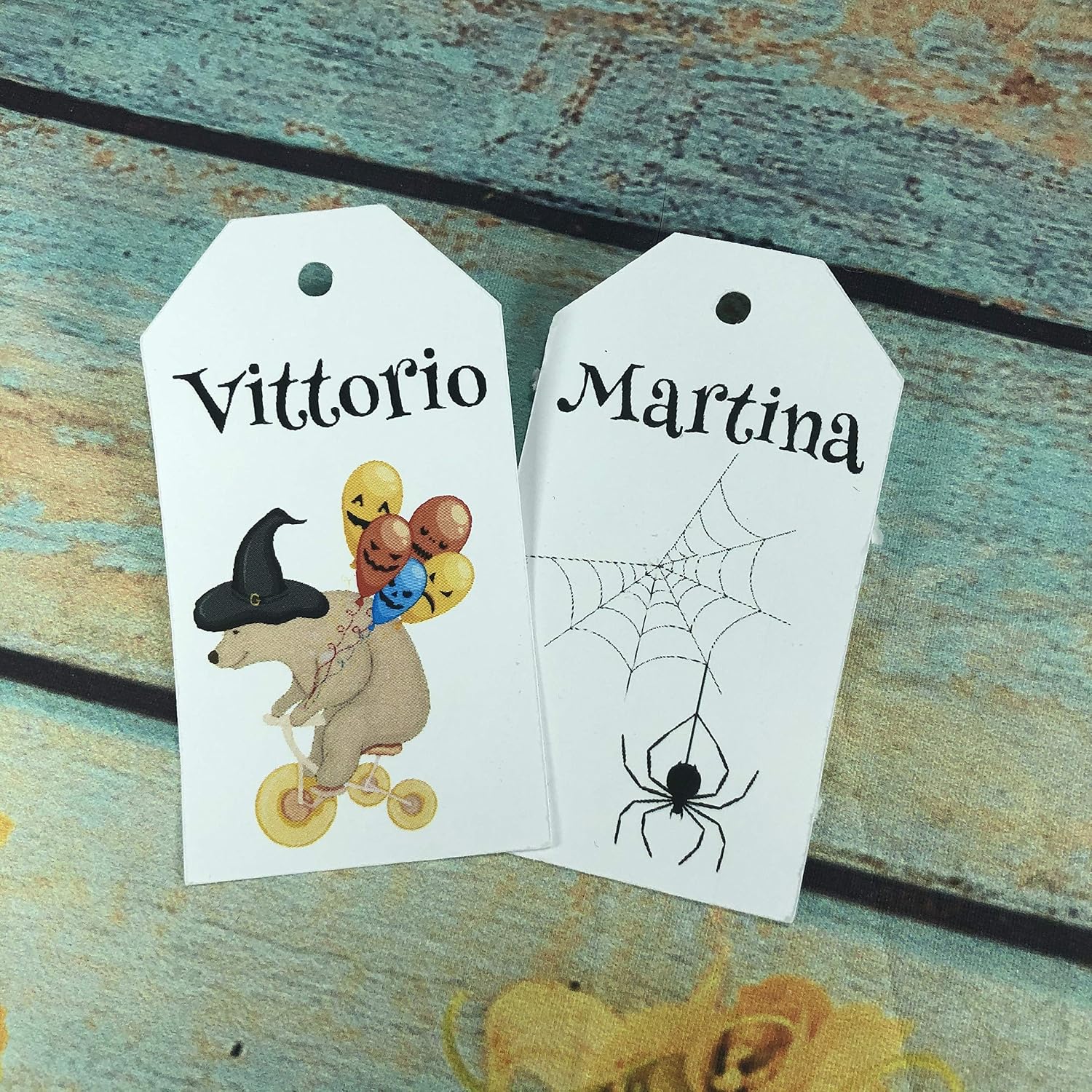 per segnaposto 10 disegni esclusivi 10 cartellini tag bigliettini  personalizzati Halloween con nomi stampati decorazioni casa biglietti per  regali Cancelleria e decorazioni per feste Prodotti Handmade berjaya.edu.my