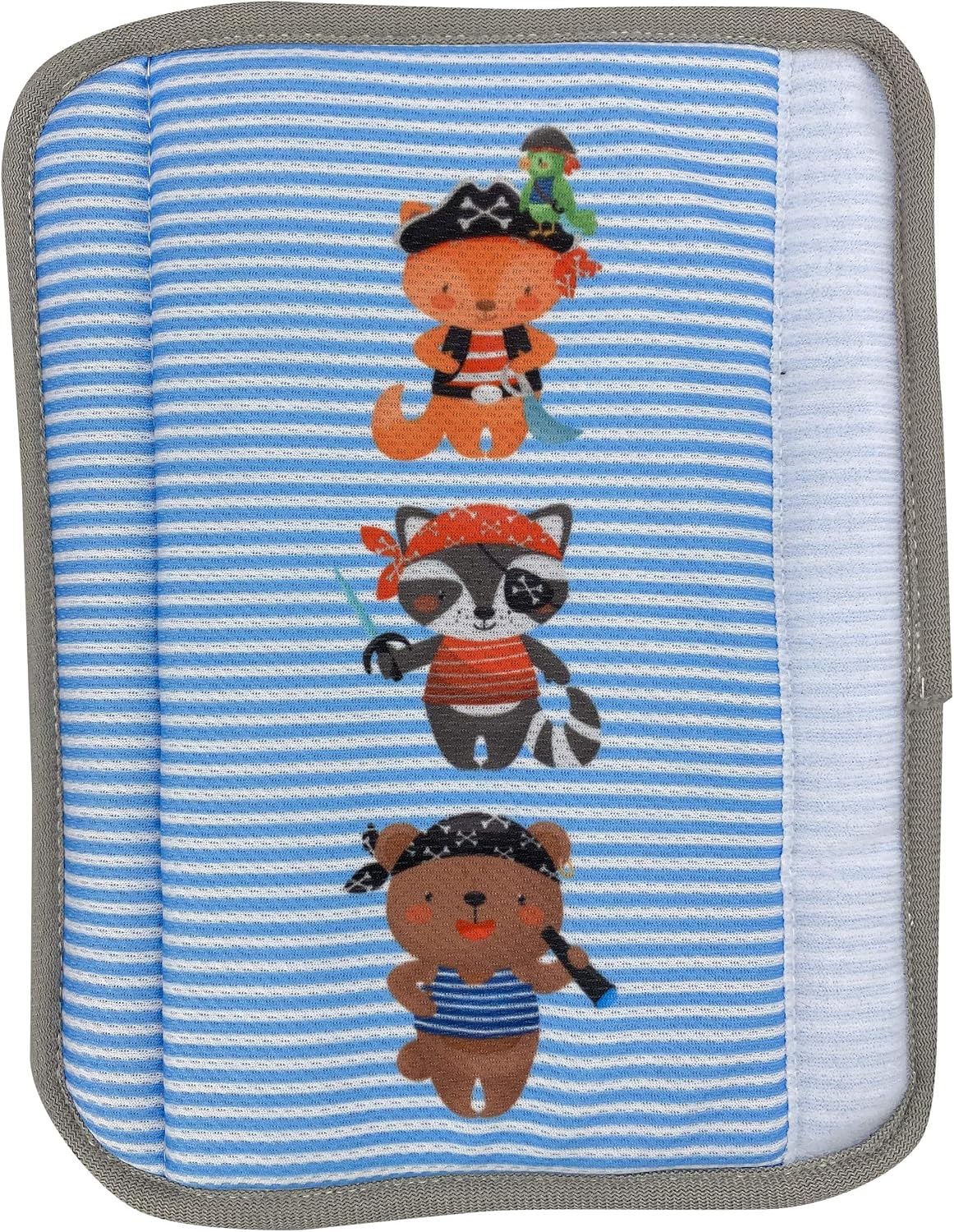 HECKBO 2X Kids Car Seat Belt Pads Seat Belt Protectors, Pirate Animals - Image 3