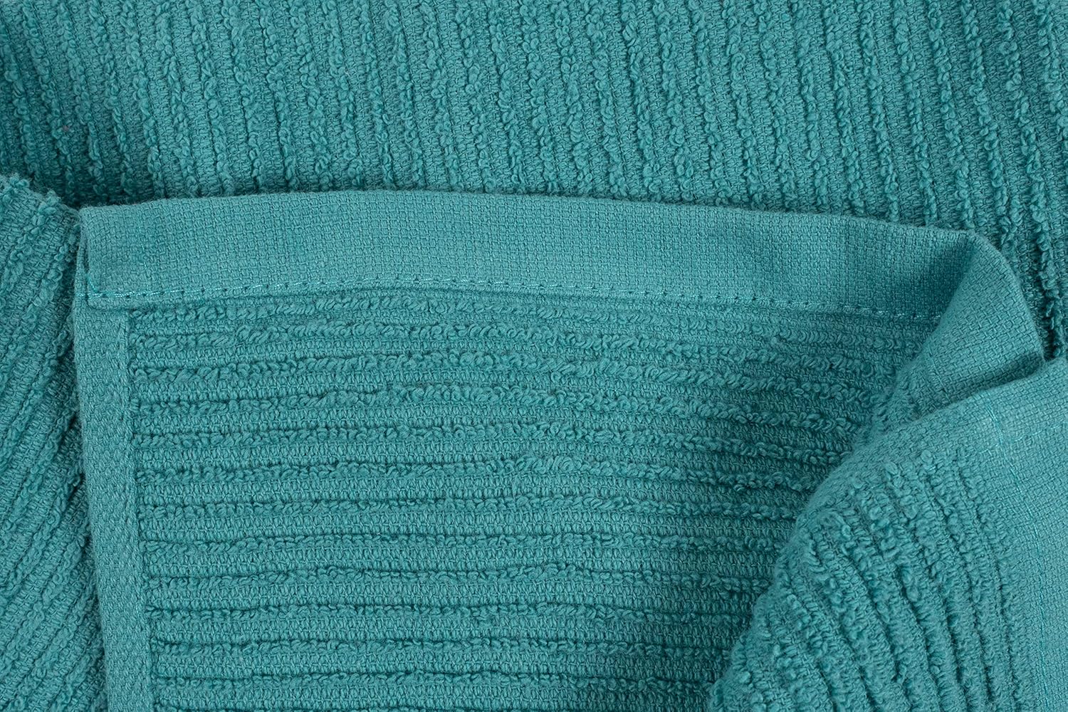 KAF Home Mixed Flat & Terry Kitchen Towels | Set of 6 18 x 28 Inches | 4 Flat Weave Towels for Cooking and Drying Dishes and 2 Terry Towels, for House Cleaning and Tackling Messes and Spills (Teal): Home & Kitchen