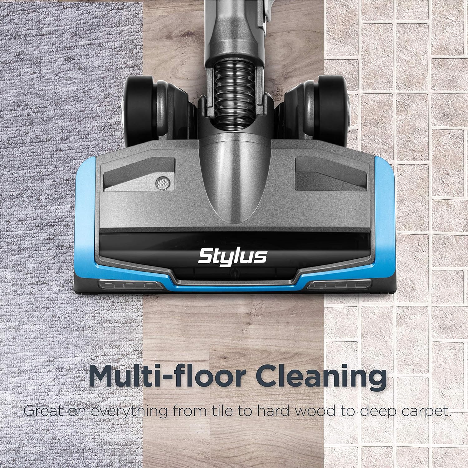 eureka Stylus Lightweight Cordless Vacuum Cleaner, 350W Powerful BLDC Motor for Multi-Flooring Deep Clean LED Headlights, Convenient Stick and Handheld Vac, Premium -