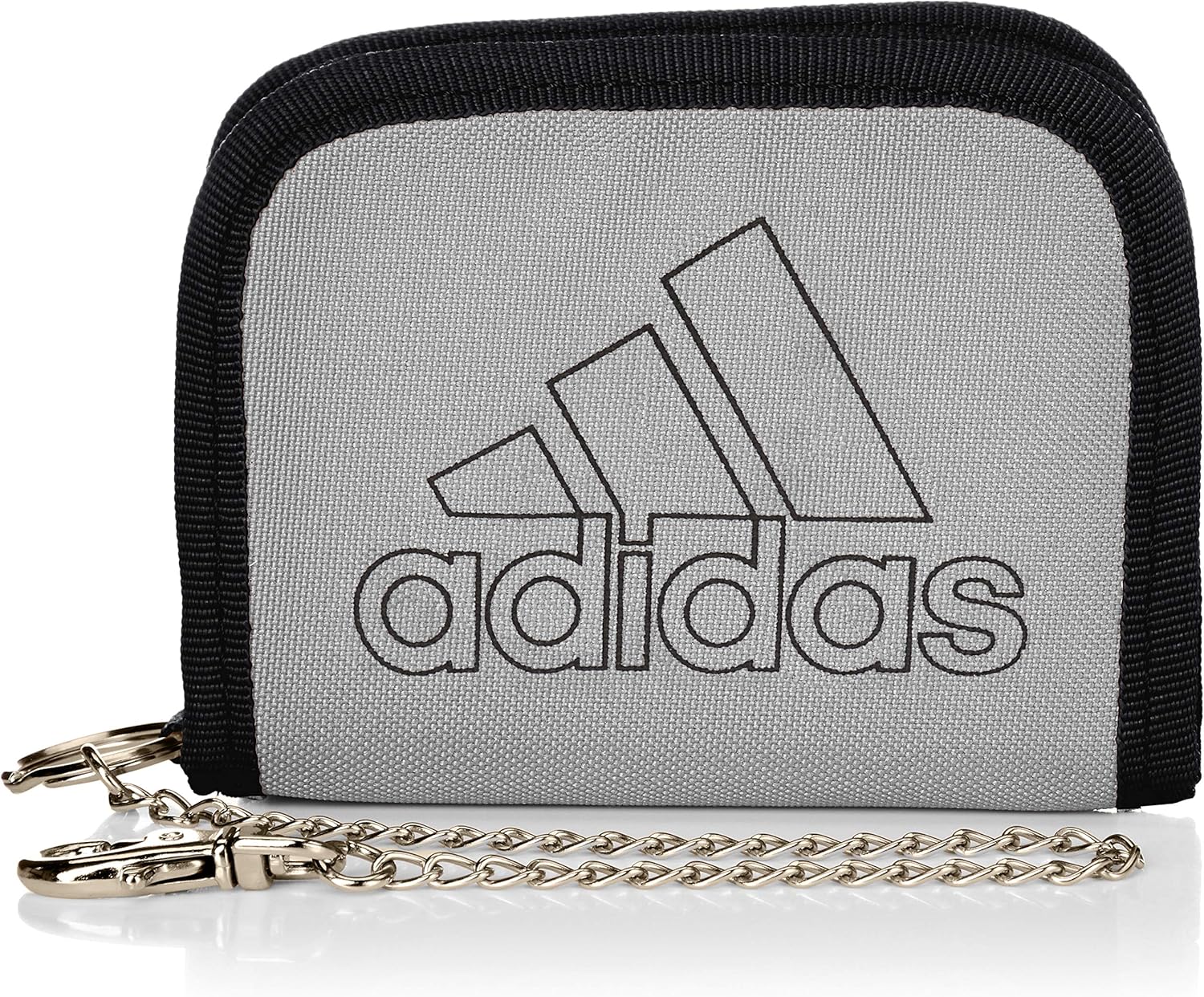Amazon アディダス 財布 小銭入れ チェーン付き 二つ折り グレー Adidas アディダス 小銭入れ
