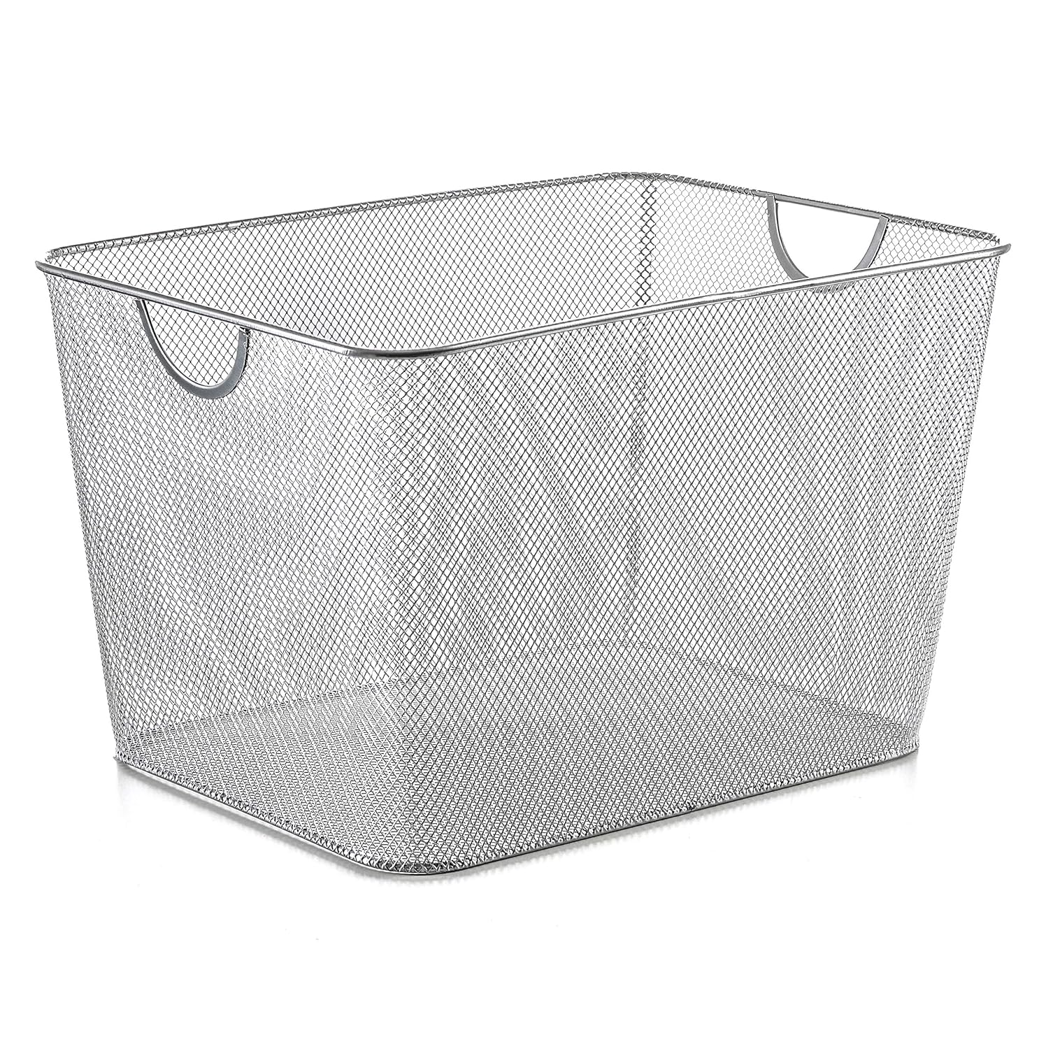 YBM HOME Household Wire Mesh Open Bin Shelf Storage Basket