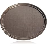 New Star Foodservice 25545 Restaurant Grade Non-Slip Tray, Plastic, Rubber Lined, Oval, 22-Inch x 27-Inch, Brown