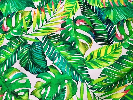 Amazon Com Banana Leaves Tropical Palm Leaf Print Cotton Fabric
