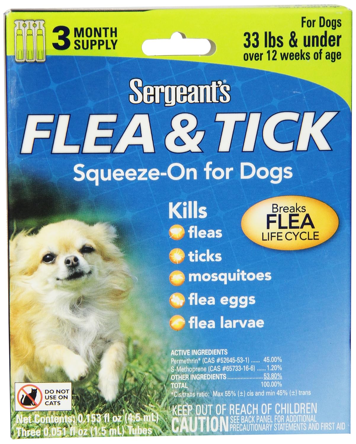 Reviews Sergeant's Flea and Tick SqueezeOn, Dog