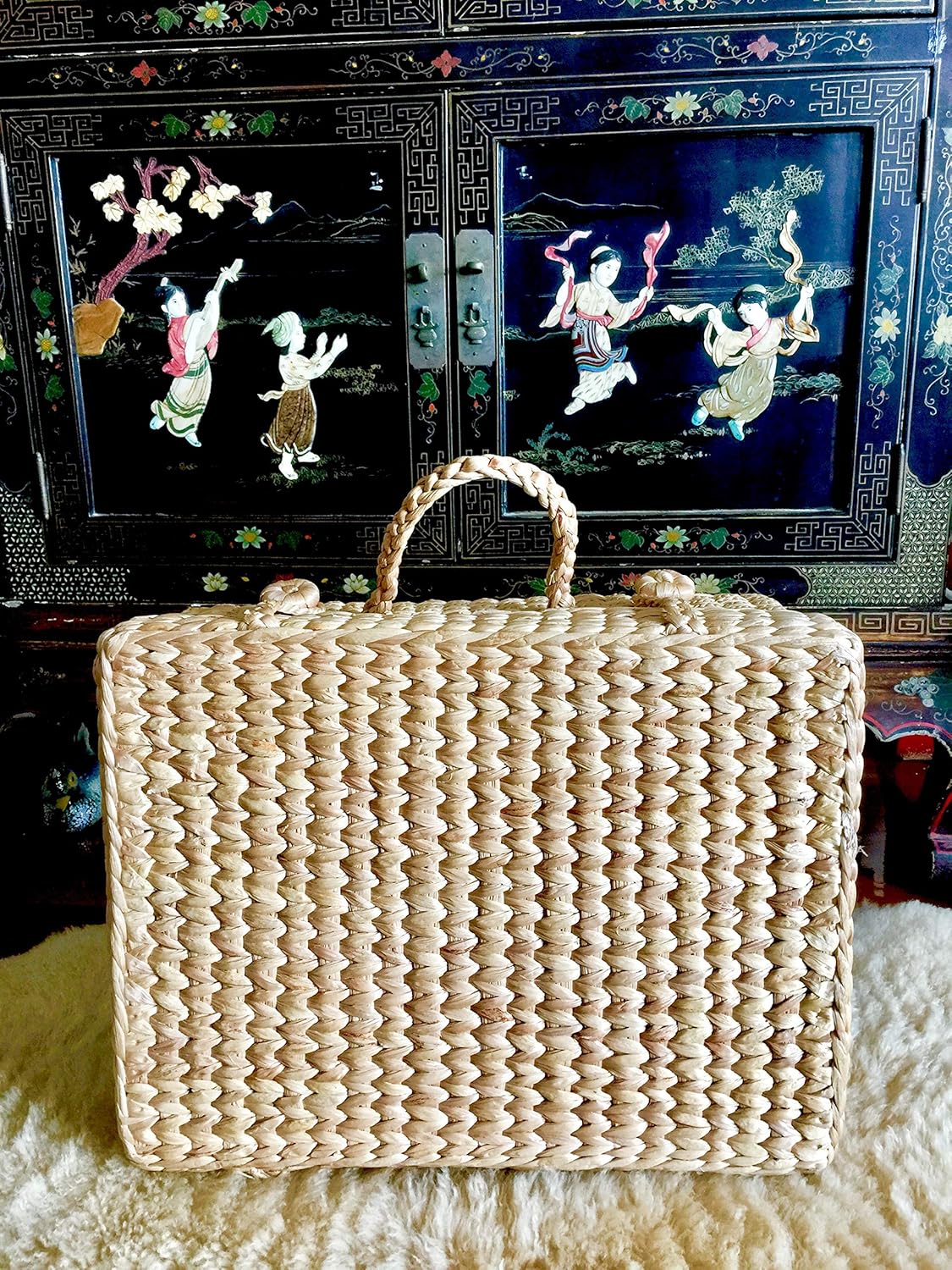 extra large straw tote