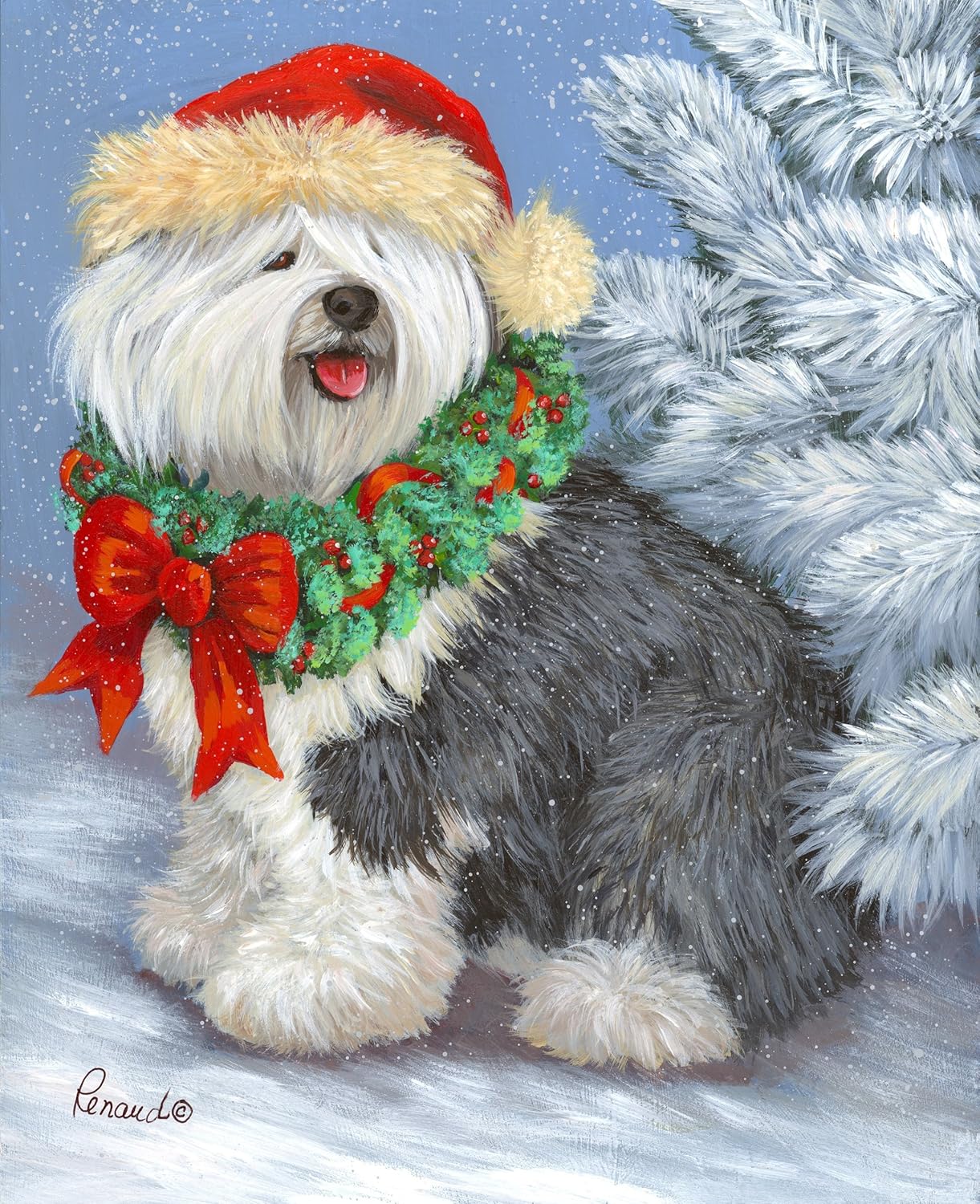 old english sheepdog christmas