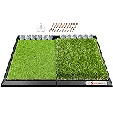 SAPLIZE Large Size Golf Hitting Mat with Ball Tray