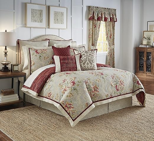 Amazon Com Waverly Fresco Flourish Reversible Comforter Set Full