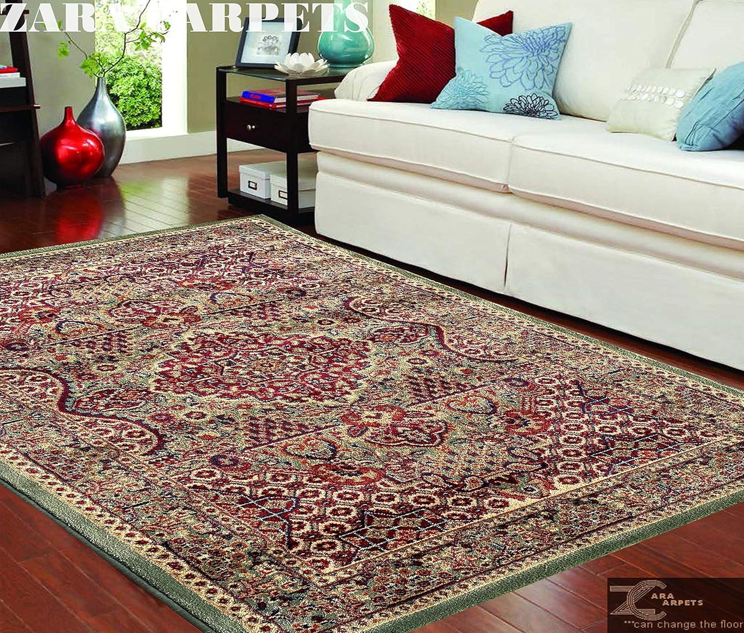 Buy ZARA CARPETS; 'can change the floor Traditional Carpet (Multicolour