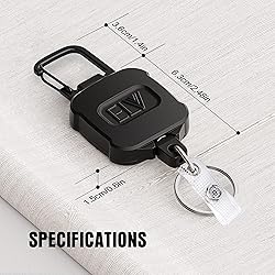 2 Pack ELV Self Retractable ID Badge Holder Key
