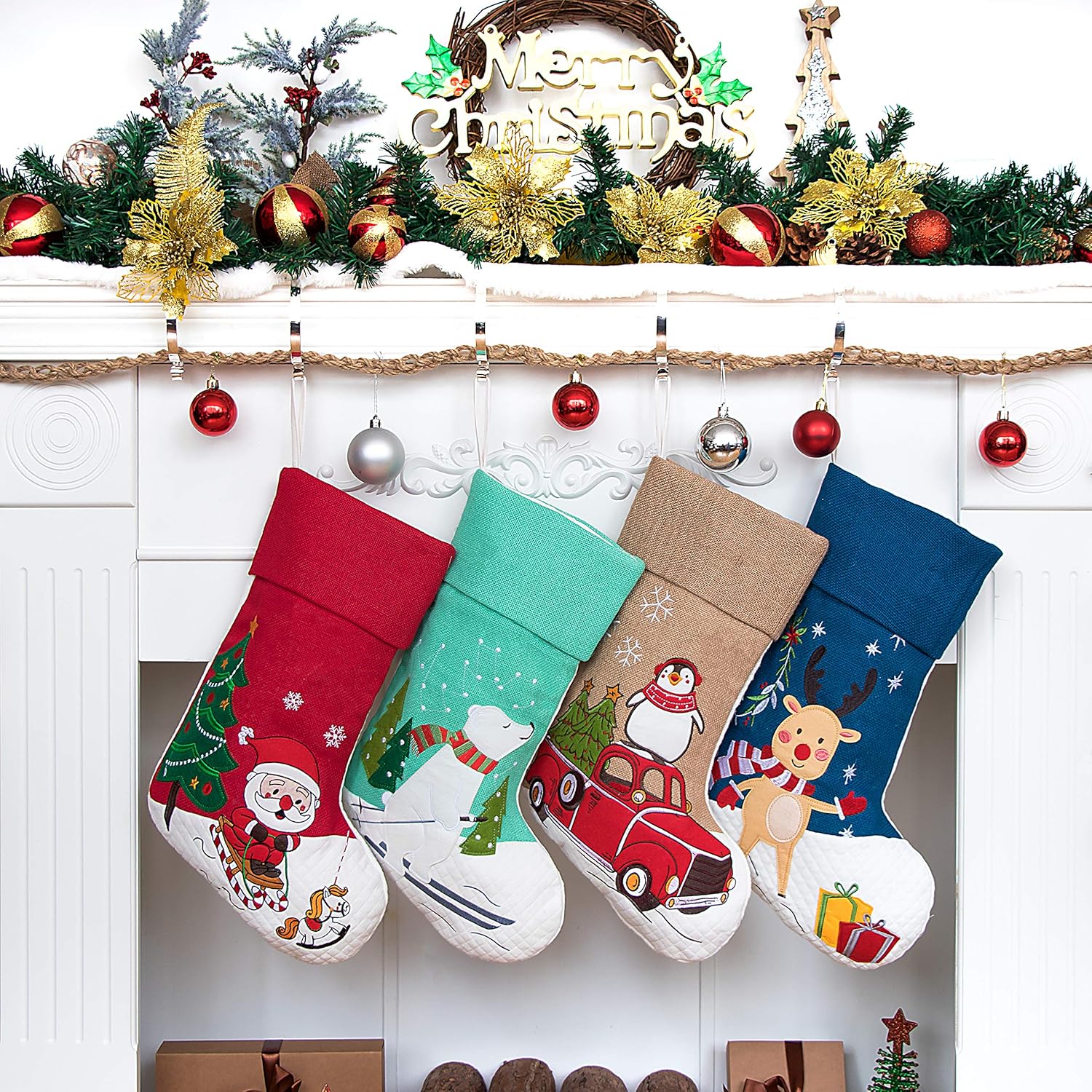 Amazon.de: Beyond Your Thoughts 4er Set Nikolausstrumpf Set 4 Stück