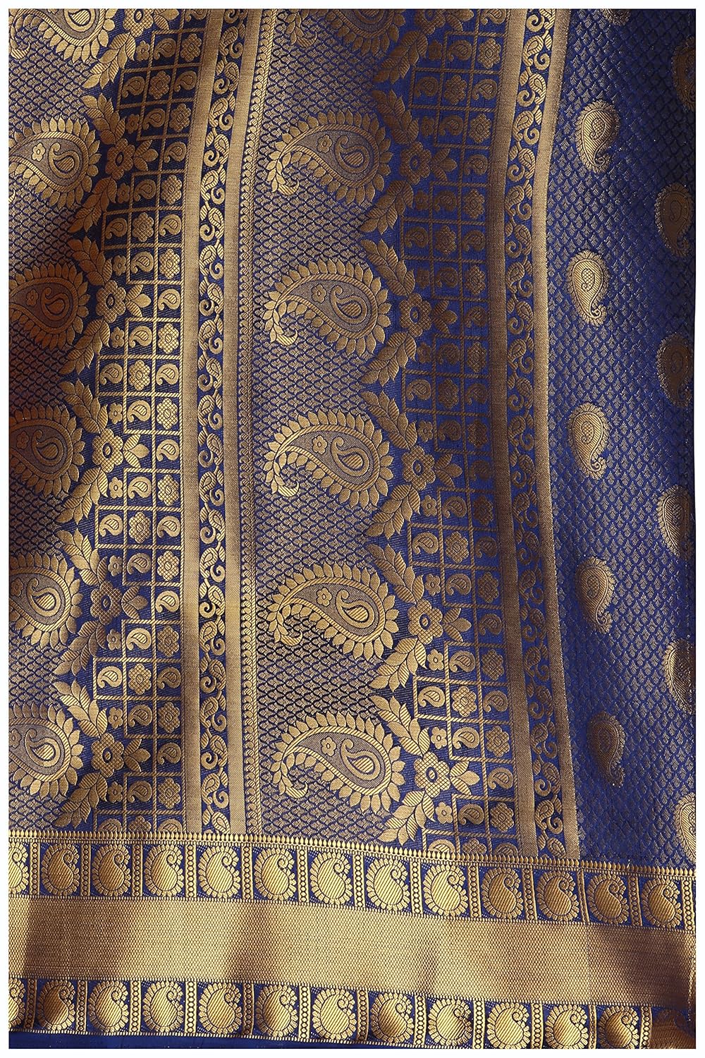 mimosa women's silk saree (225-pch-nvy,peach,free size)