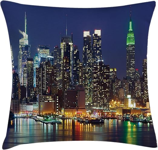 Amazon Com Ambesonne New York Throw Pillow Cushion Cover Nyc