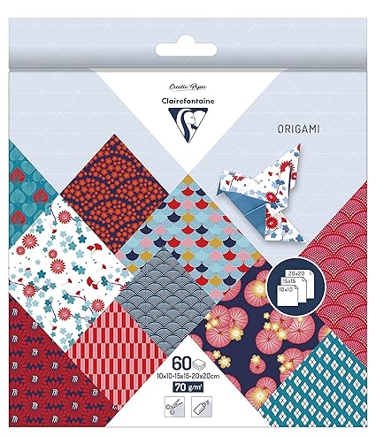 Amazoncom Clairefontaine Origami Paper 70 Gsm 3 Sizes