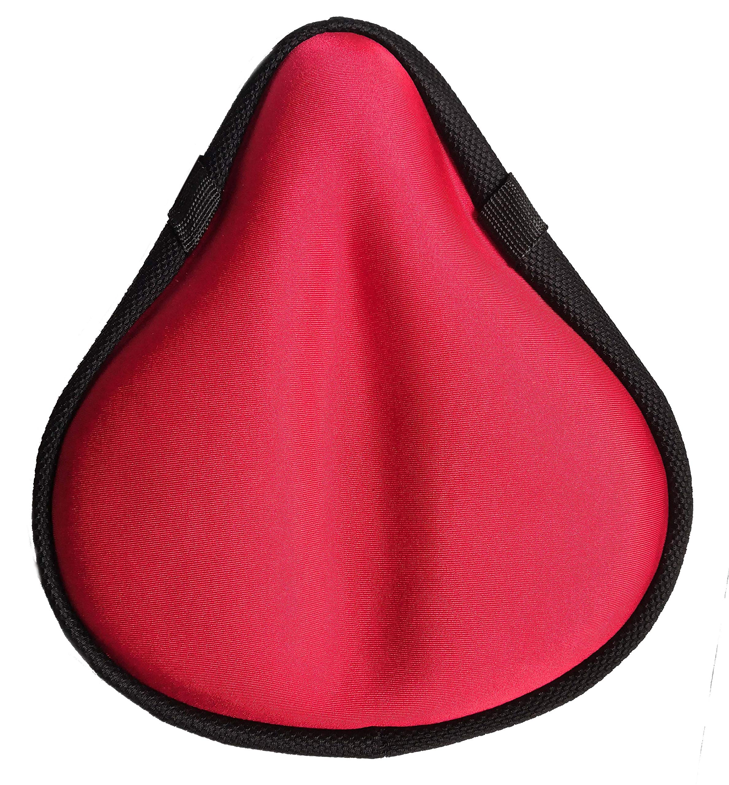 Kamay's 100% Silicone Wide Gel Seat Cover Saddle Cushion Cushion Bicycle Seat Pad Cover Extra Padded Comfort for Exercise Stationary Cruiser or Spinning Cycling Wide Red (26cmx24.5cm/10x9.6inch)