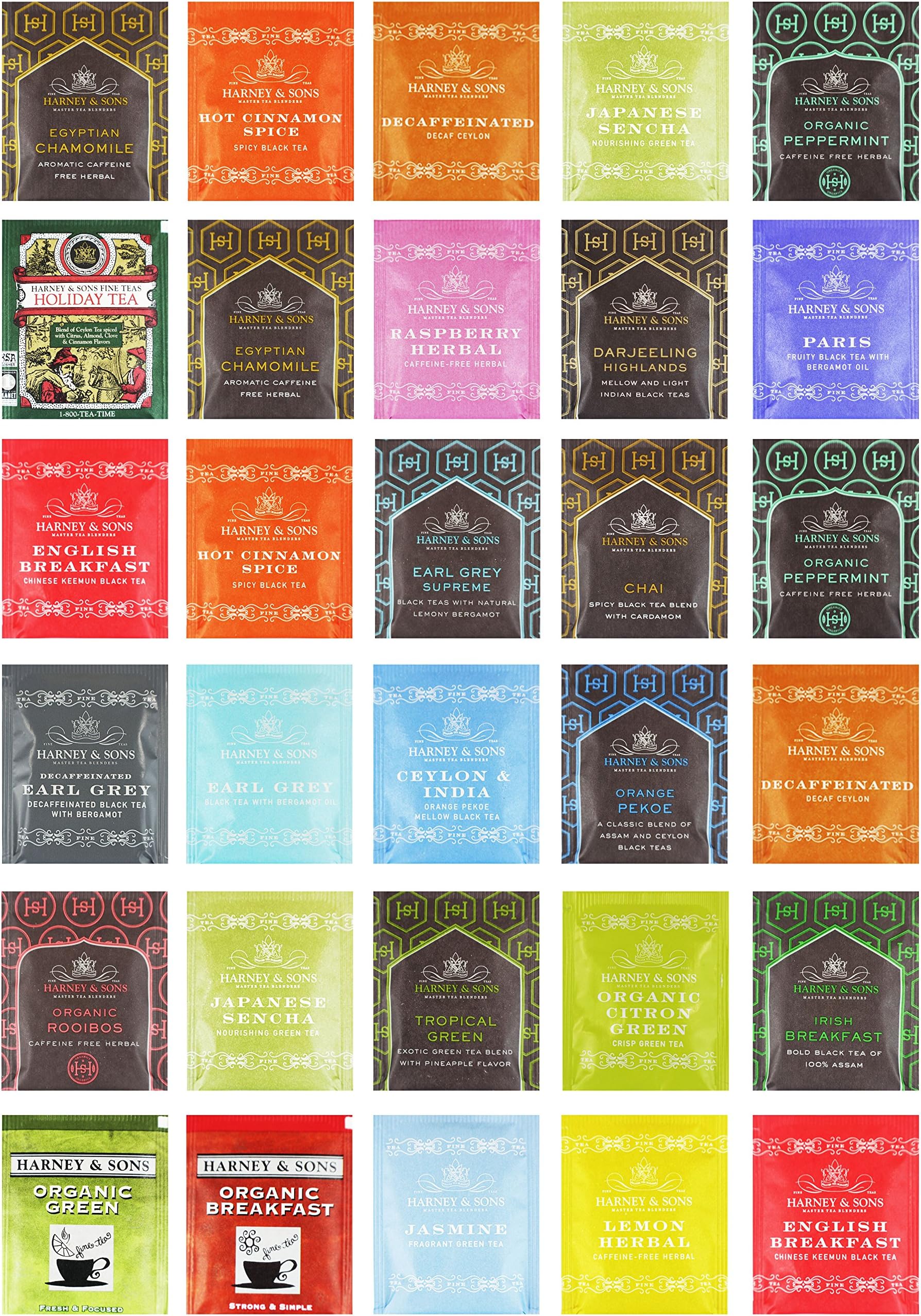 Snack Chest Harney & Sons Mixed Tea Variety Care Package Sampler (30 Count)