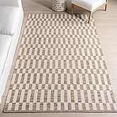 Nuloom Stormie Checkered 4' x 6' Indoor/Outdoor Area Rug for Living Room Patio Deck Front Porch, Brown